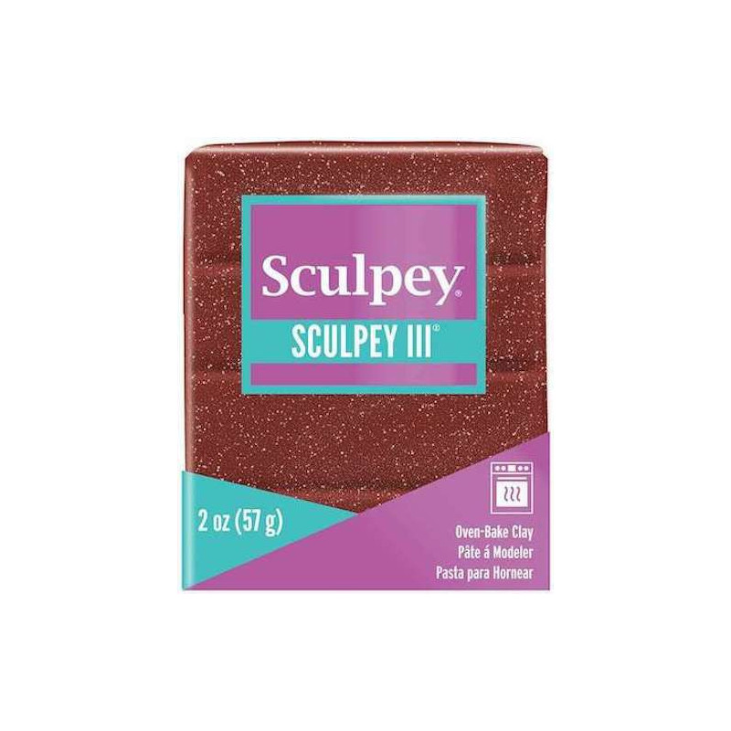 Sculpey III garnet glitter
