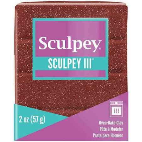 Sculpey III garnet glitter