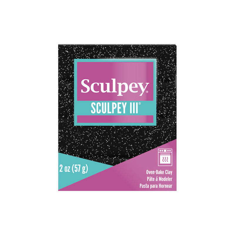 Sculpey III black glitter