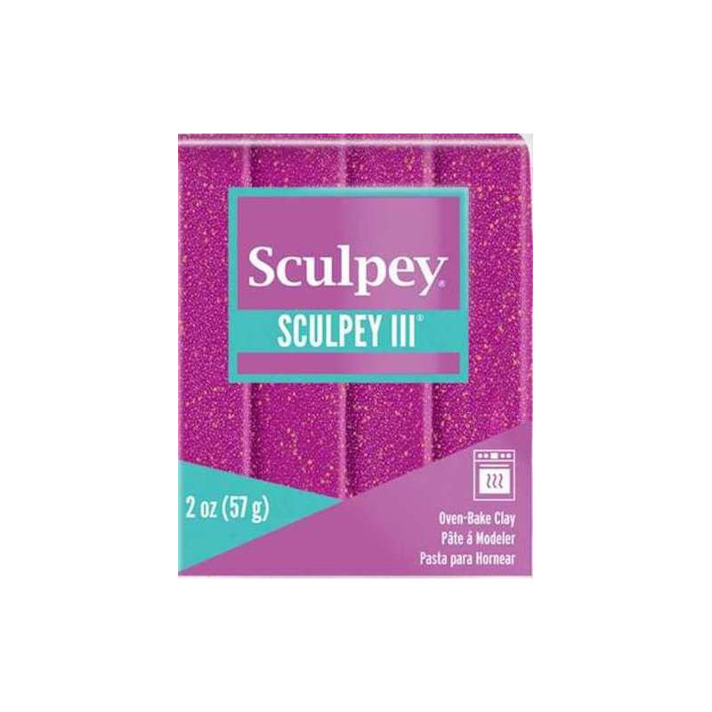 Sculpey III violet glitter
