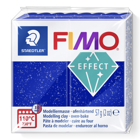 Fimo Effect Blu Glitter 302