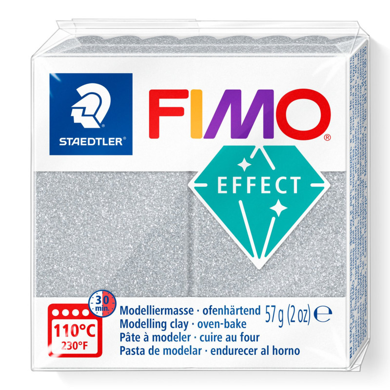 Fimo Effect Glitter Argento 812